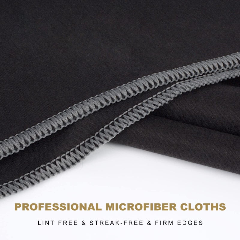 SINLAND Microfiber Glass Polishing Cloths Large Size Thick Lintless Drying Towels for Wine Glasses Stemware Dishes Stainless Appliances 20 Inch X 25 Inch Pack of 2 Black - Image 3